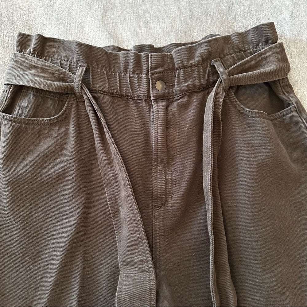 Joe's Brinkley Paper Bag with Belt Black Denim Shorts Size 32 - Picture 6 of 12